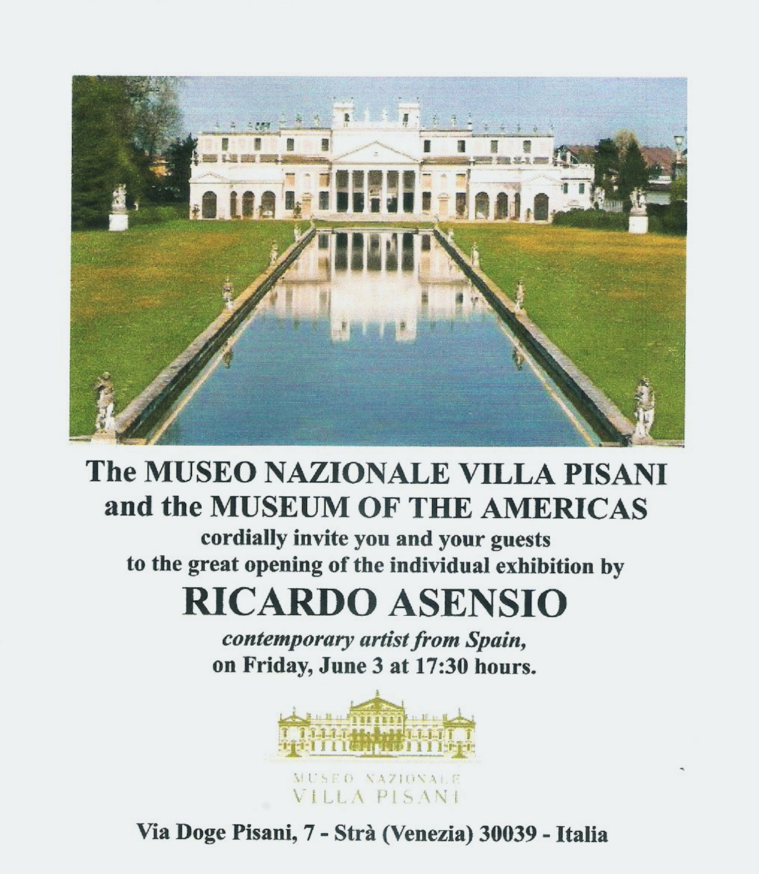 Ricardo Asensio Museo Villa Pisani Venecia